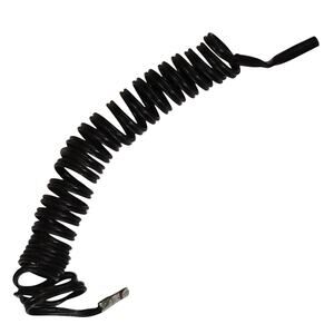 35" Surplus Coiled 2‑Wire Copper Cable Non‑Recoiling Beaded & Stripped Ends